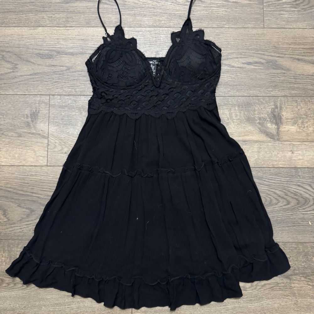 Rue21 Elegant Black Lace Mini Dress